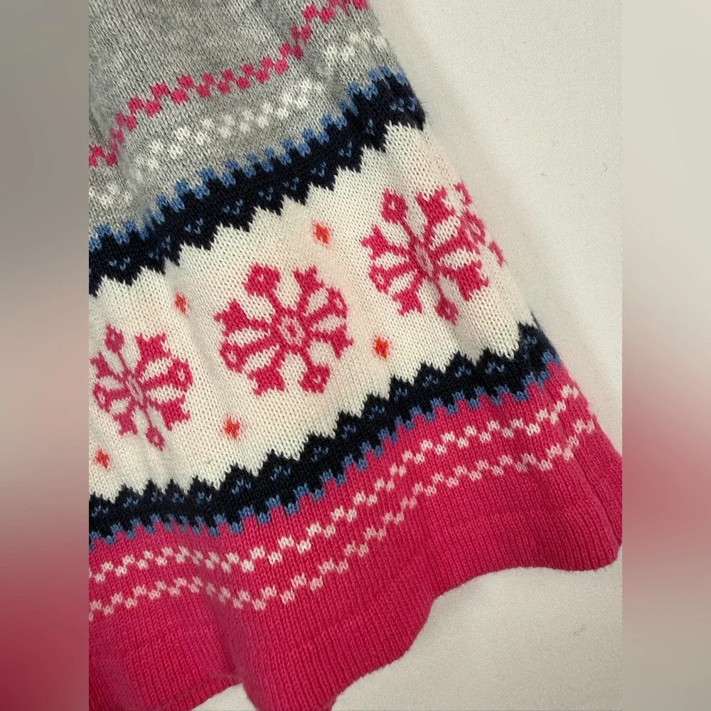 NWT GYMBOREE Girls’ Fair Isle Winter Grey Knit Snowflake Skater Skirt Size‎ 6